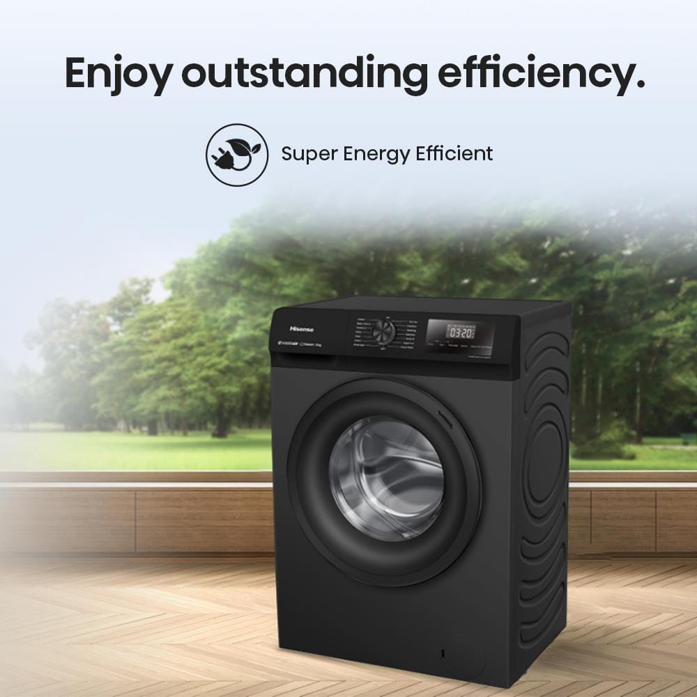 เครื่องซักผ้าฝาหน้า HISENSE WF120N1 12 กก. 1200RPM อินเวอร์เตอร์ สีดำ