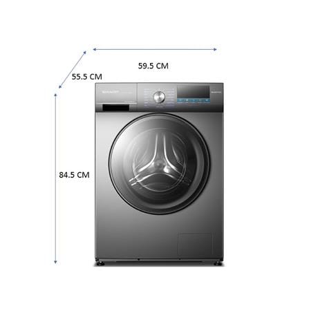 เครื่องซักผ้าฝาหน้า SHARP ES-F90XKS-G 9 กก. 1200RPM อินเวอร์เตอร์ สีเทาเข้ม_8