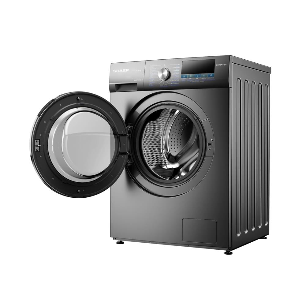 เครื่องซักผ้าฝาหน้า SHARP ES-F75XKS-G 7.5 กก. 1200RPM อินเวอร์เตอร์ สีเทาเข้ม