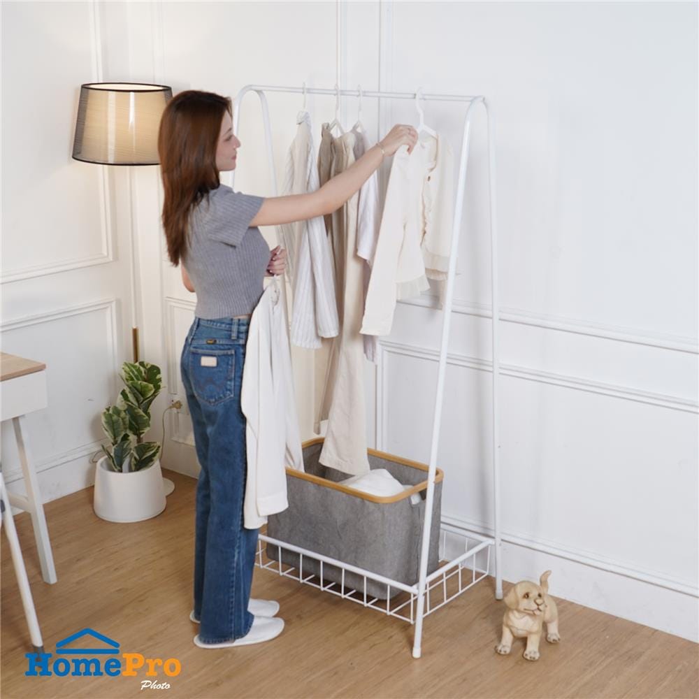 ราวแขวนผ้าทรง A PLIM JUMBO 85 ซม. สีขาว
