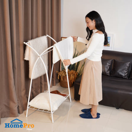 ราวแขวนผ้า PLIM X-RAN 73 ซม. สีขาว_4