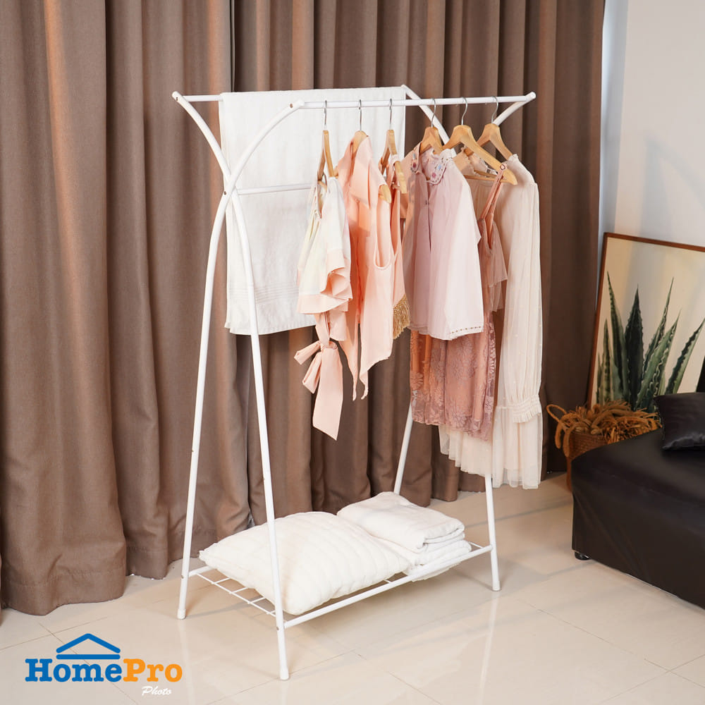 ราวแขวนผ้า PLIM X-RAN 88 ซม. สีขาว