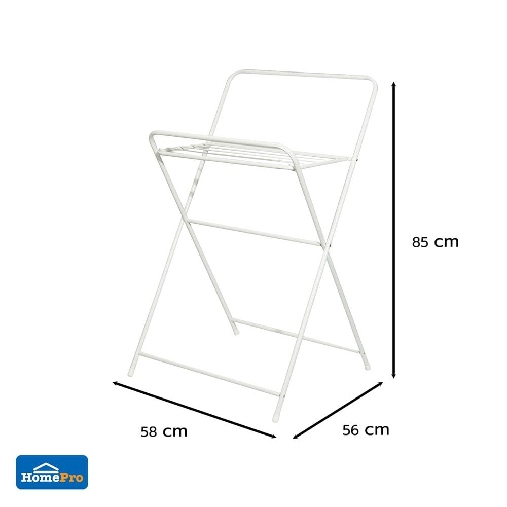 ราวแขวนผ้าขาไขว้พับได้ PLIM 58 ซม.สีขาว