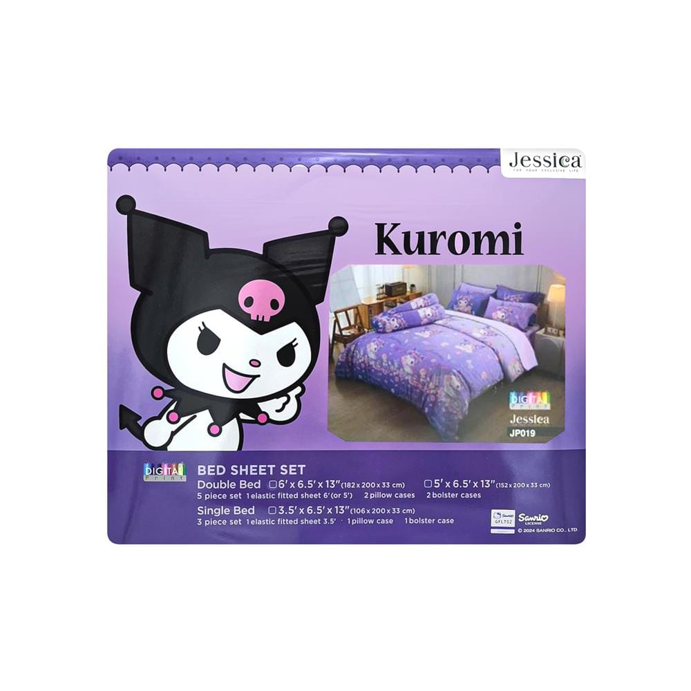 ชุดผ้าปูที่นอน 6 ฟุต (ชุด 5 ชิ้น) JESSICA KUROMI 21073-JP019