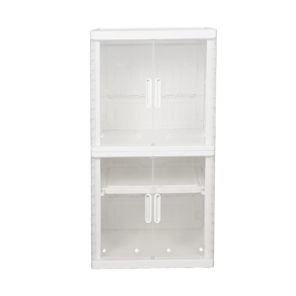ตู้บานเปิด 2 ชั้น STACKO SNOWY 60x55x117 ซม. สีขาว