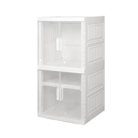 ตู้บานเปิด 2 ชั้น STACKO SNOWY 60x55x117 ซม. สีขาว_2