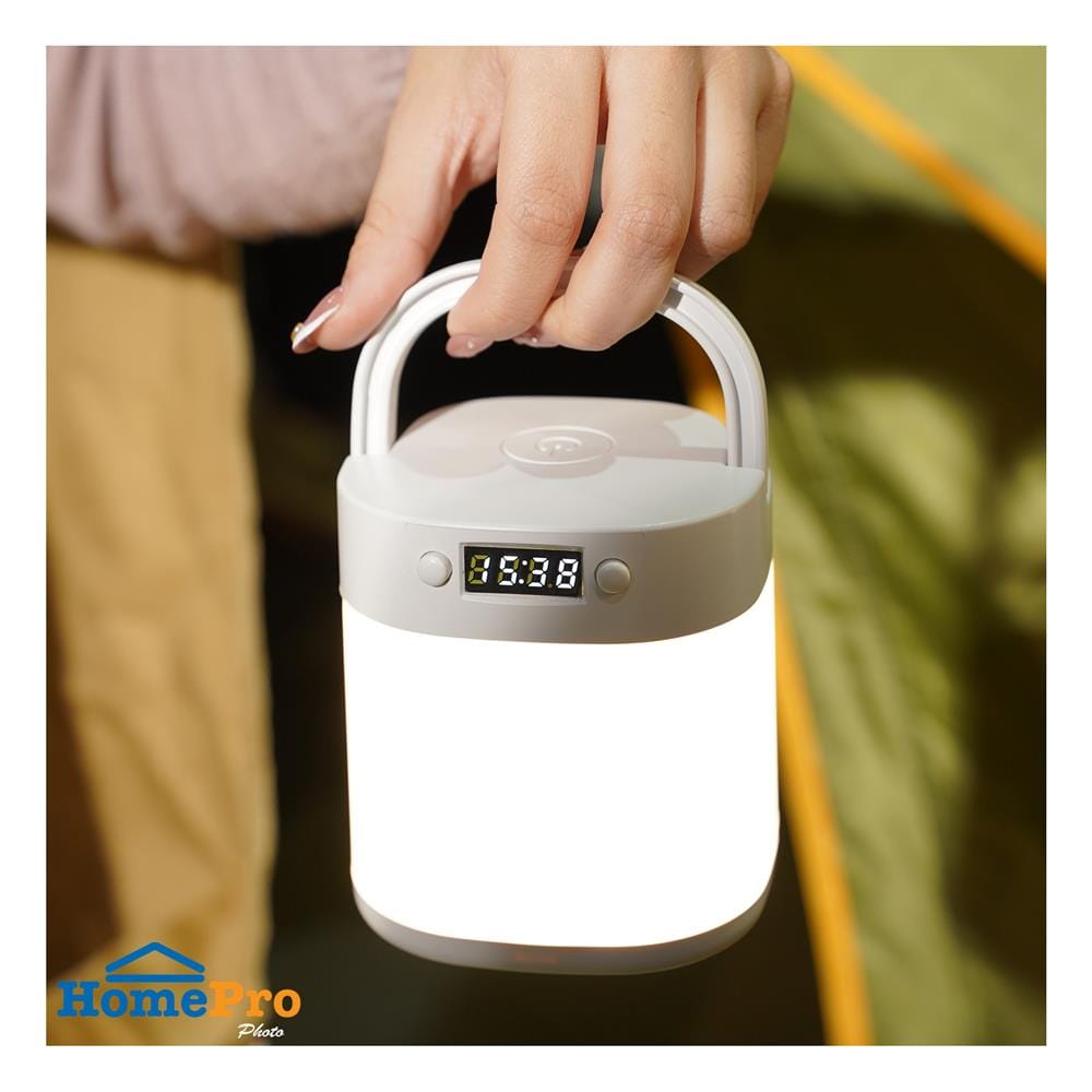 ไฟ LED CAMPING ELECKTA พร้อมนาฬิกา NLT02 100 ลูเมน 3 วัตต์ แสงขาว