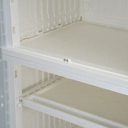 ตู้บานเปิด 3 ชั้น STACKO SNOWY 60x55x173.5 ซม. สีขาว_4
