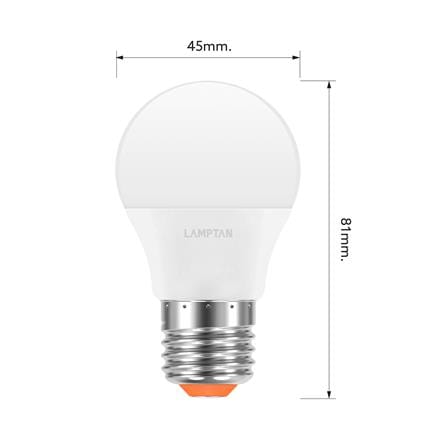 หลอด LED LAMPTAN BALL A45 3 วัตต์ WARM WHITE E27 (แพ็ก 10 ชิ้น)_7