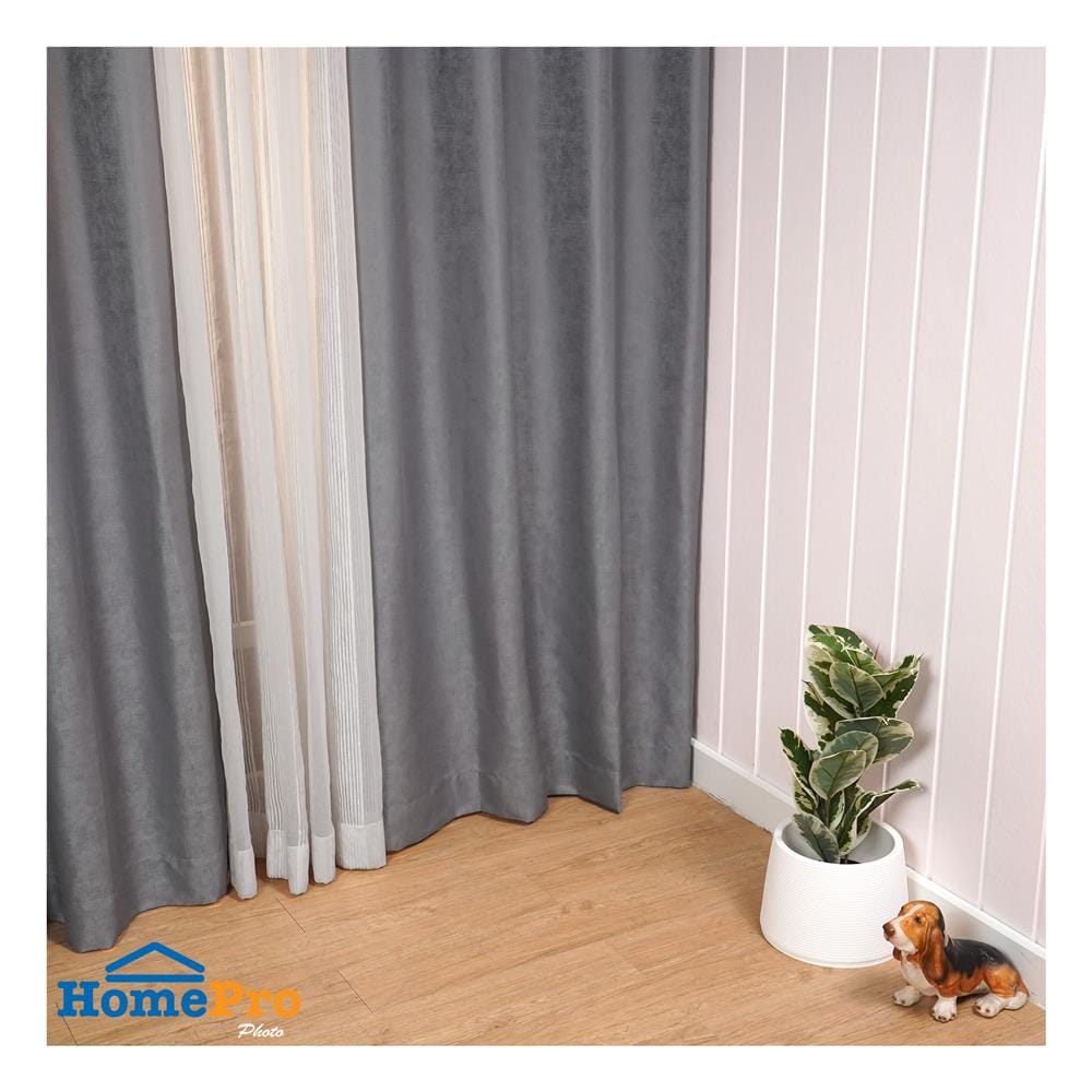 ผ้าม่าน EYELET HOME LIVING STYLE ELLA UV 150x220 ซม. สีเทา