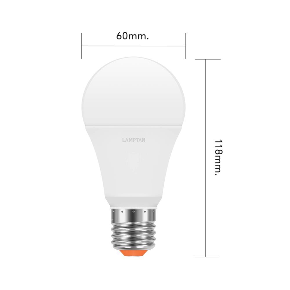 หลอด LED LAMPTAN A60 BULB 13 วัตต์ COOL WHITE E27 (แพ็ก 4 ชิ้น)