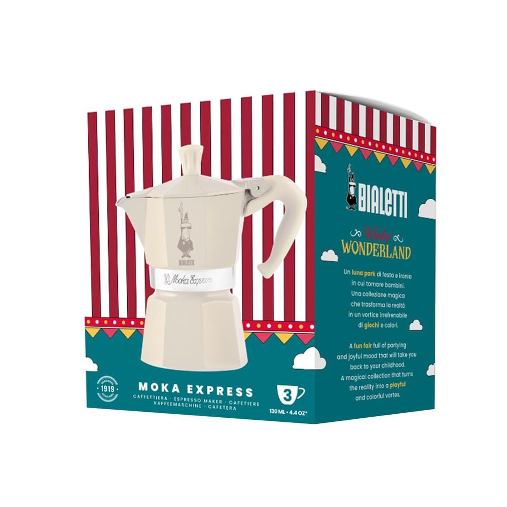 หม้อต้มกาแฟ BIALETTI MOKA WINTER WONDERLAND CREAM 3 ถ้วย