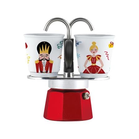 หม้อต้มกาแฟ BIALETTI MINI EXPRESS RED SCHIACCIANOCI SET 2 ถ้วย_0