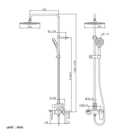 ฝักบัว RAIN SHOWER AMERICAN STANDARD A-6110-978-909WK-CS_1