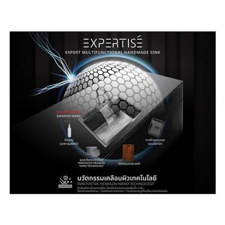 ซิงค์ฝัง 1 หลุม + ก๊อกซิงค์ AXIA EXPERTISE 6050 SILVER + NIAGARA GUN METAL_4