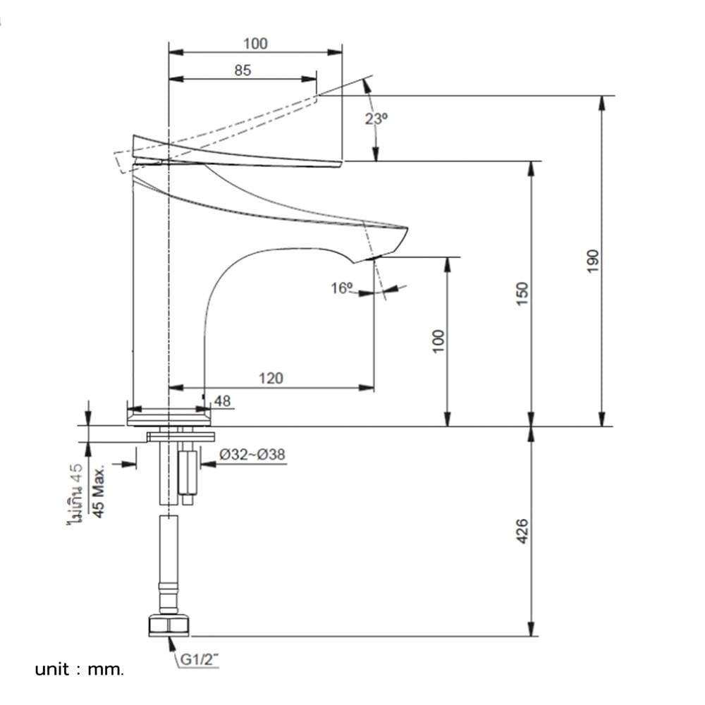 ก๊อกอ่างล้างหน้า KOHLER K-29546T-4CD-AF