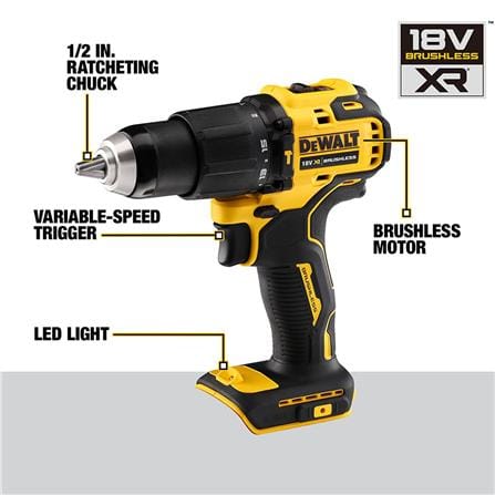 ชุดสว่านกระแทกและไขควงกระแทกไร้สาย (พร้อมแบตเตอรี่และแท่นชาร์จ) DEWALT DCK2214D2TA-B1 18 โวลต์_6