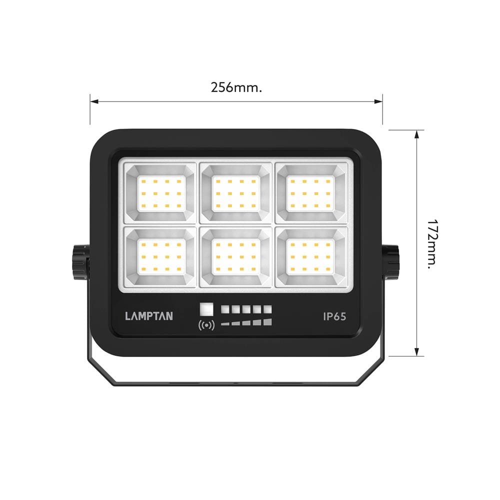 สปอตไลท์ SOLAR LAMPTAN ADVANCE 200 วัตต์ DAYLIGHT สีดำ