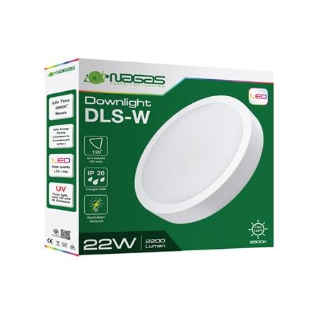 ดาวน์ไลท์ LED NAGAS DLS-W 8 นิ้ว 22 วัตต์ DAYLIGHT สีขาว_4