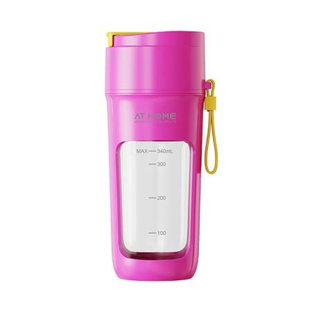 เครื่องปั่นน้ำผลไม้พกพา AT HOME 10HO00087 0.34 ลิตร สีชมพู_0