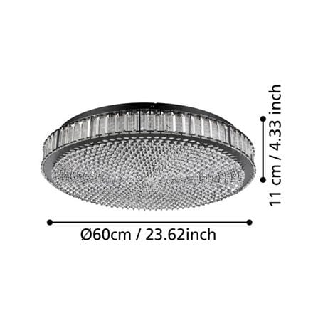 ไฟถาด LED EGLO 390249 48 วัตต์ DAYLIGHT สีดำ/ใส 1 หัว_1