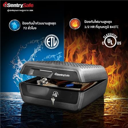 ตู้นิรภัย SENTRYSAFE CHW30100 สีเทา/ดำ_3
