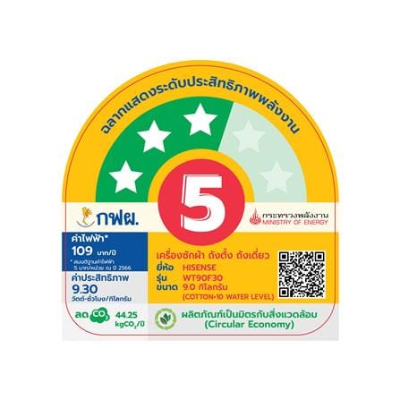 เครื่องซักผ้าฝาบน HISENSE WT90F30 9 กก. สีดำ_11