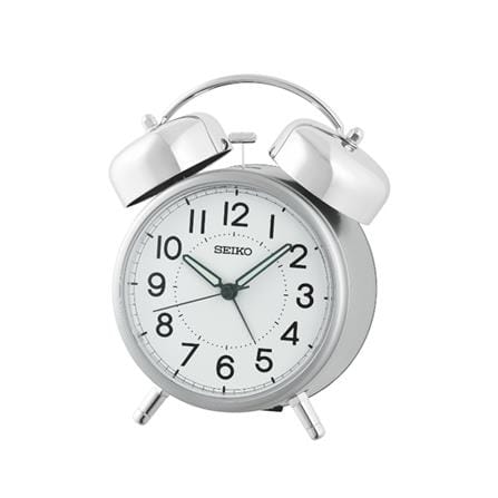 นาฬิกาปลุก SEIKO CLOCKS QHK063S 5.9x4.8 นิ้ว สีเงิน_0