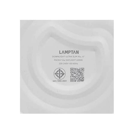 ดาวน์ไลท์ LED LAMPTAN SLIM 6 นิ้ว 12 วัตต์ DAYLIGHT สีขาว (แพ็ก 4 ชิ้น)_8