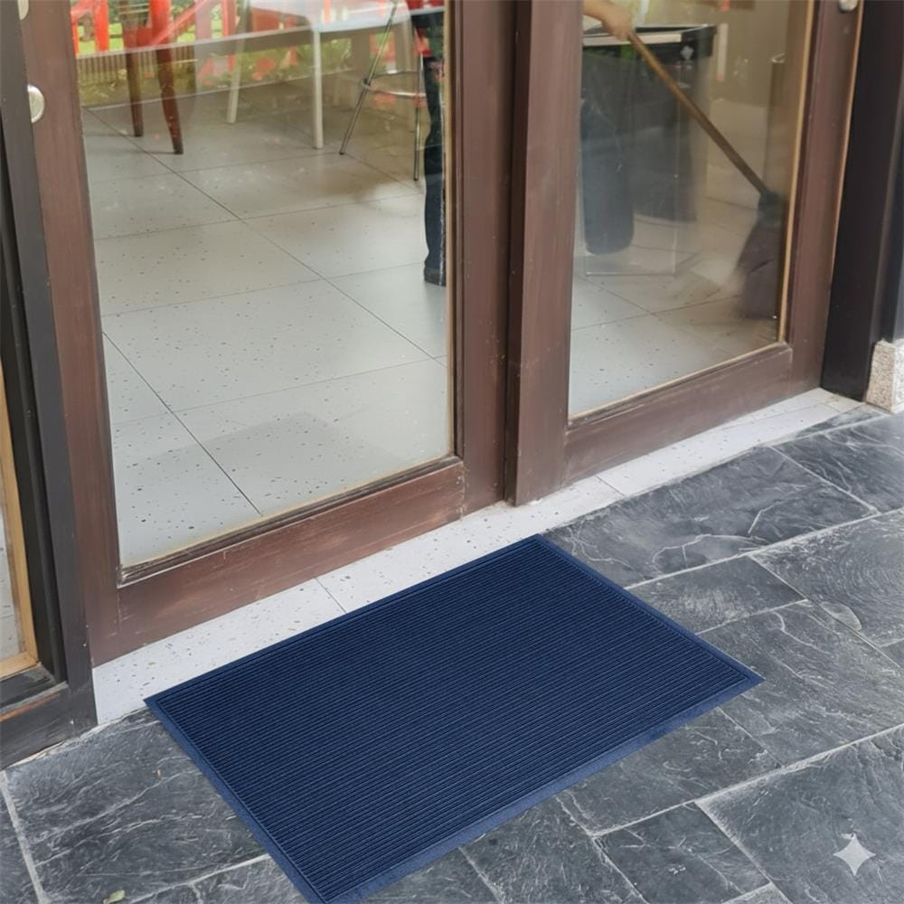พรมเช็ดเท้าดักฝุ่น KLEEN-TEX STRIPE 90x115 ซม. สี NAVY