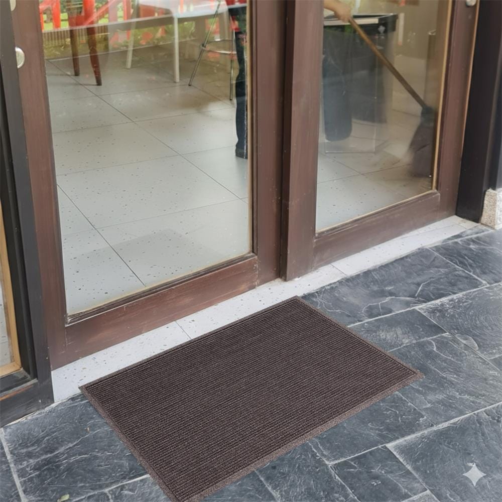 พรมเช็ดเท้าดักฝุ่น KLEEN-TEX STRIPE 90x145 ซม. สีน้ำตาล