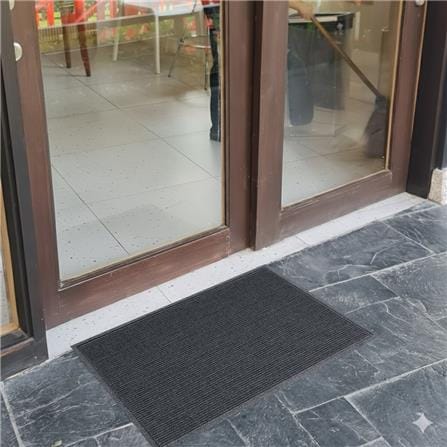 พรมเช็ดเท้าดักฝุ่น KLEEN-TEX STRIPE 90x115 ซม. สีเทาเข้ม_5