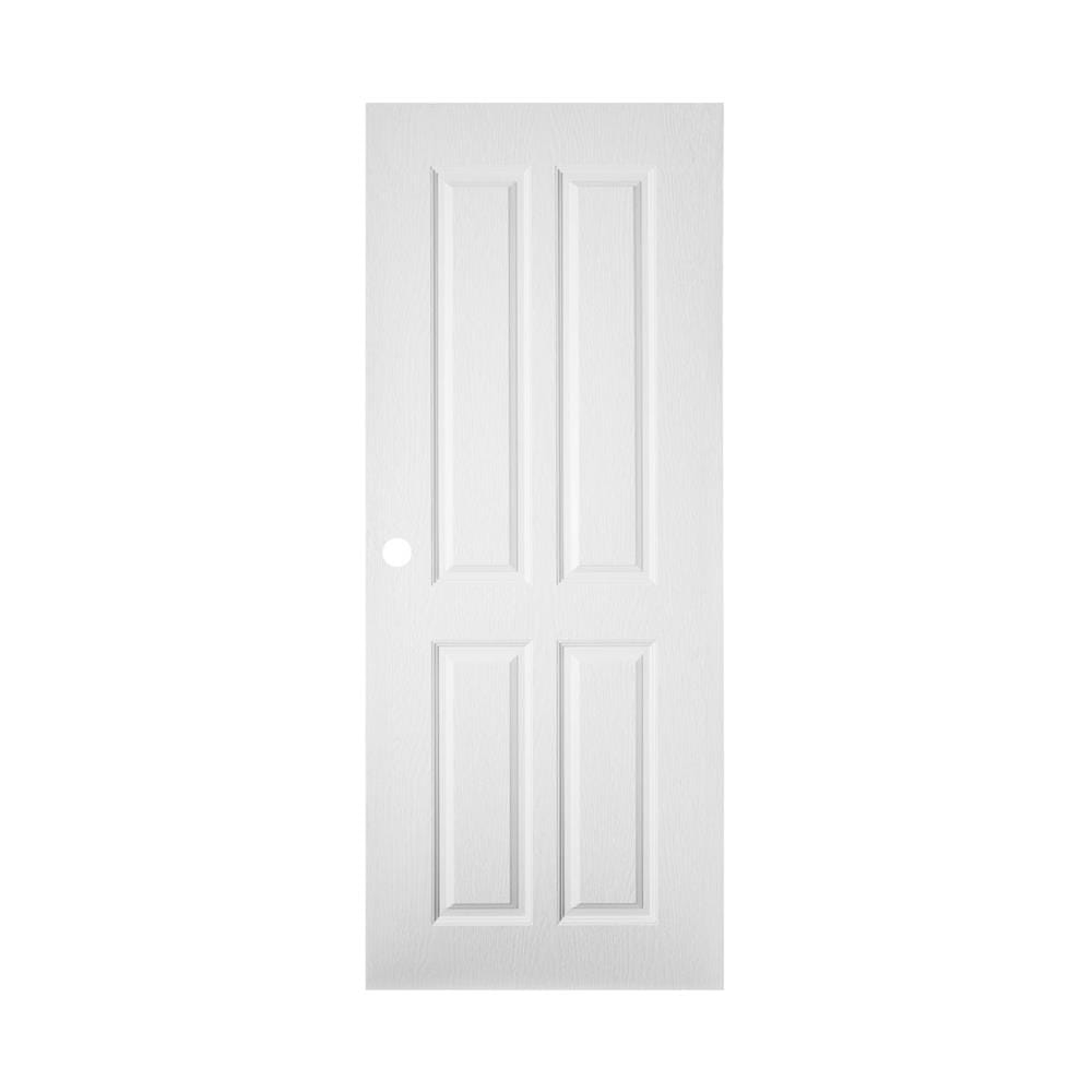 ประตูภายนอก UPVC เจาะลูกบิด MODERNWOOD MWR005 80x200 ซม. สีขาว