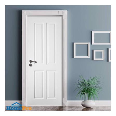 ประตูภายนอก UPVC เจาะลูกบิด MODERNWOOD MWR005 80x200 ซม. สีขาว_1
