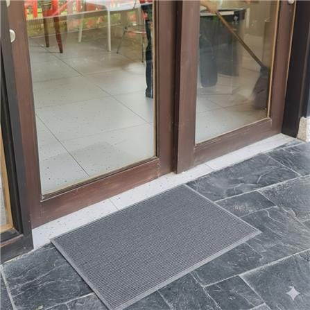 พรมเช็ดเท้าดักฝุ่น KLEEN-TEX STRIPE 90x115 ซม. สีเทาอ่อน_5