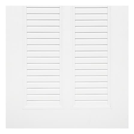ประตูห้องน้ำ UPVC เจาะลูกบิด MODERNWOOD MLIR005 มีเกล็ด 70x200 ซม. สีขาว_2