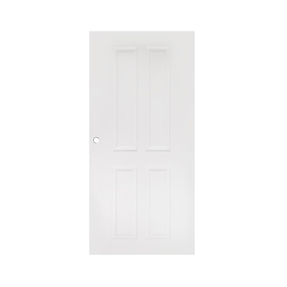 ประตูภายนอก UPVC เจาะลูกบิด MODERNWOOD MWR005 90x200 ซม. สีขาว