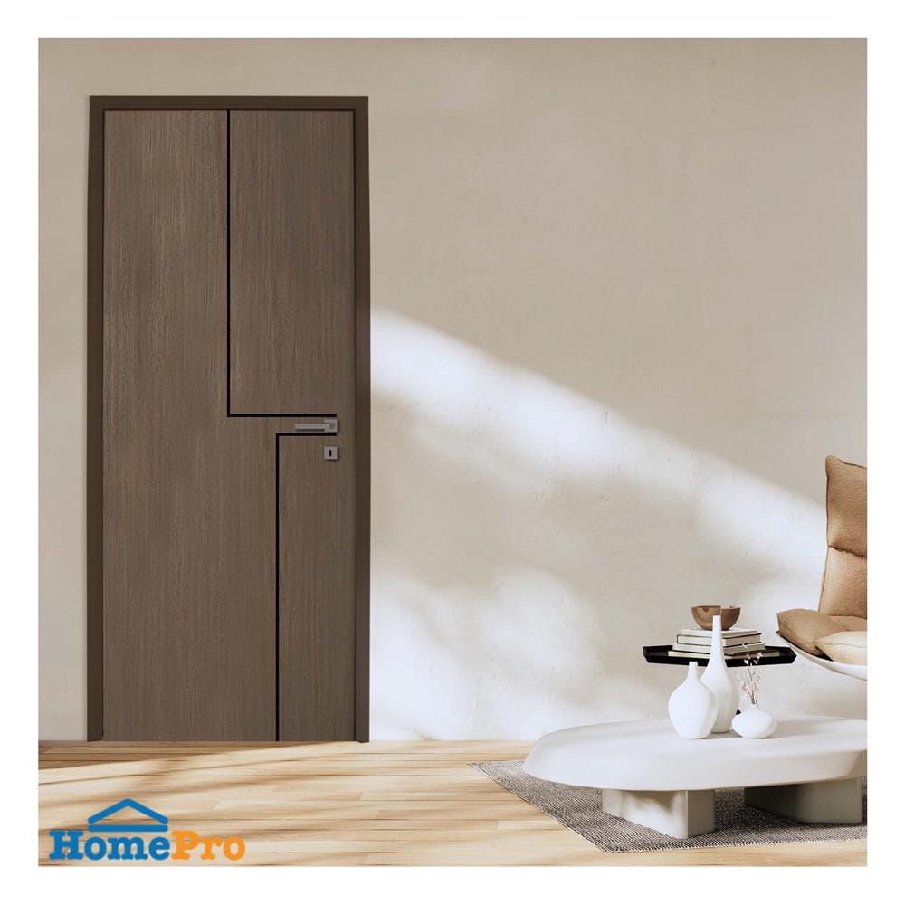 ประตูภายใน UPVC เจาะลูกบิด MODERNWOOD LMWNR15 80x200 ซม. สีโอ๊ค