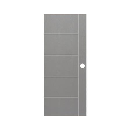 ประตูภายนอก UPVC เจาะลูกบิด MODERNWOOD MWNR004 80x200 ซม. สีเทา_0