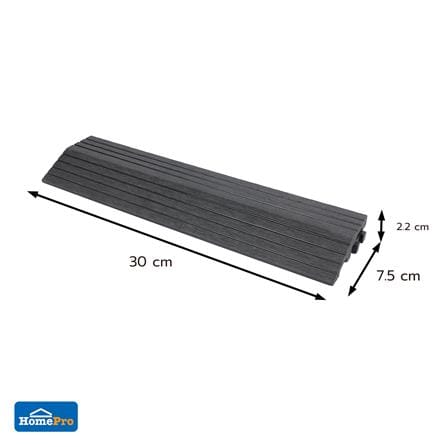 ตัวจบทางเท้า WPC ลายตรง SPRING 30x7.5 ซม. สีดำ_3