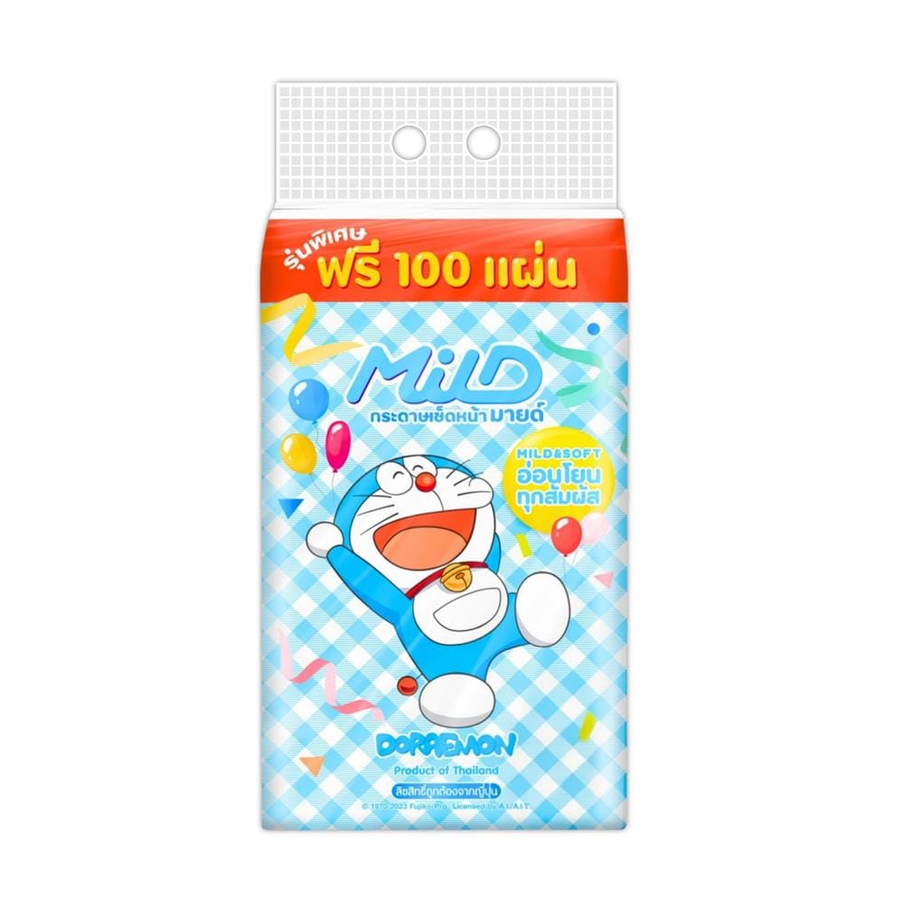 กระดาษเช็ดหน้า MILD DORAEMON 170 แผ่น (แพ็ก 5 ชิ้น)