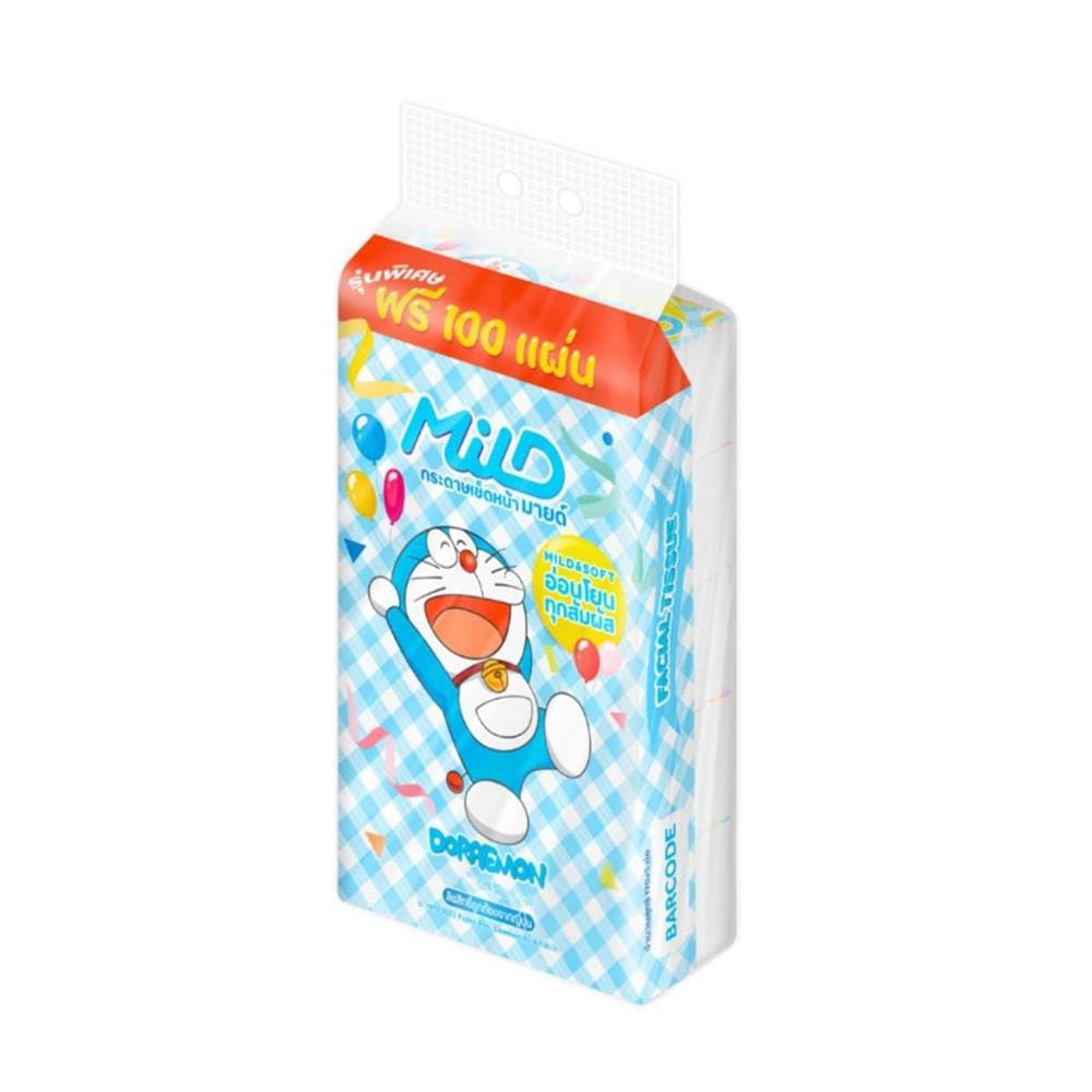 กระดาษเช็ดหน้า MILD DORAEMON 170 แผ่น (แพ็ก 5 ชิ้น)