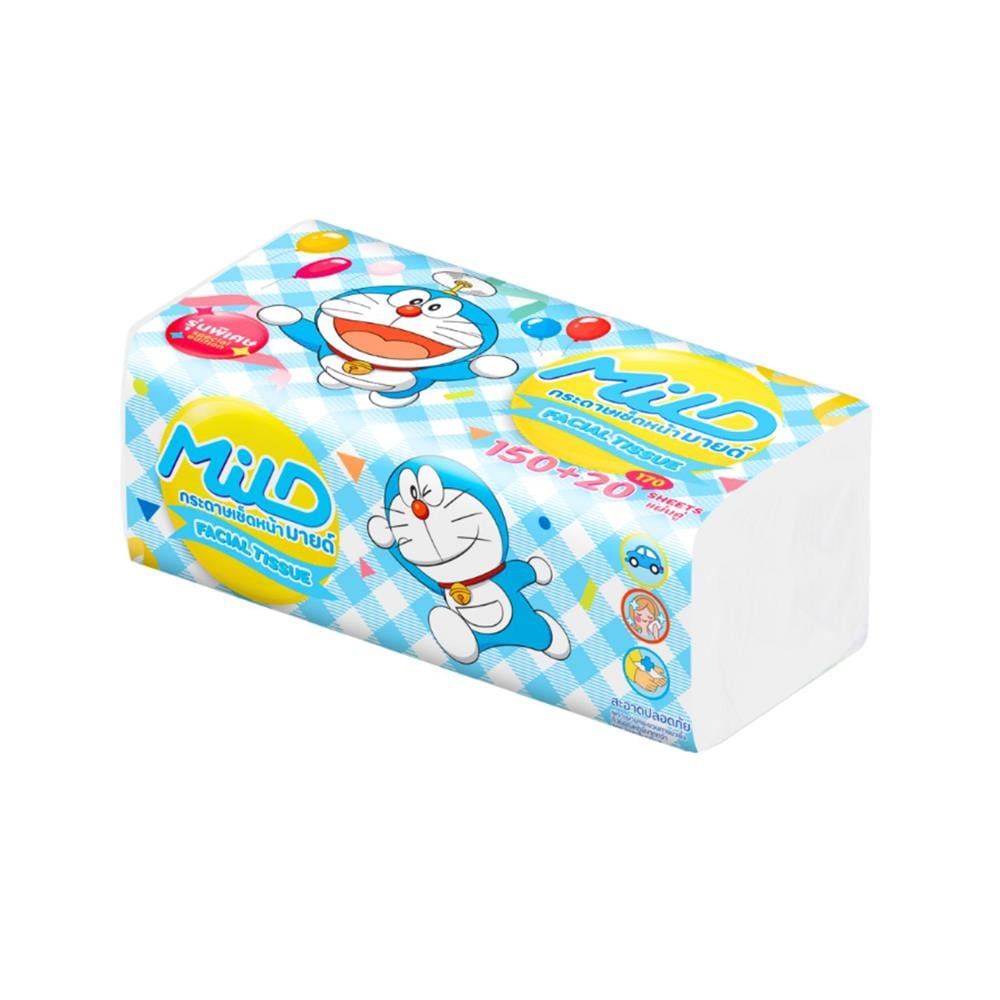กระดาษเช็ดหน้า MILD DORAEMON 170 แผ่น (แพ็ก 5 ชิ้น)
