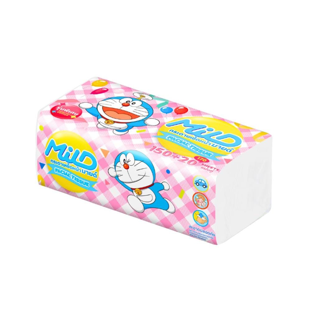 กระดาษเช็ดหน้า MILD DORAEMON 170 แผ่น (แพ็ก 5 ชิ้น)