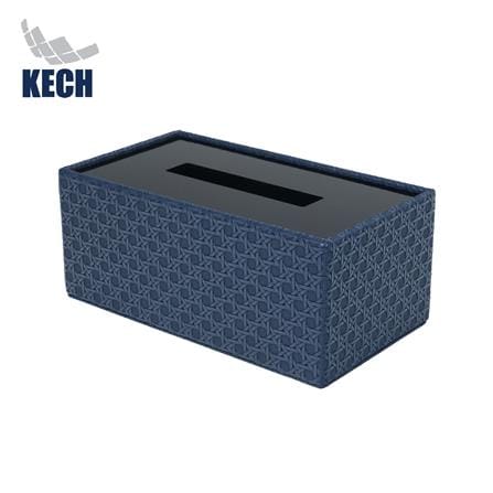 กล่องทิชชู่แผ่น PVC KECH PETRA สีน้ำเงิน_0