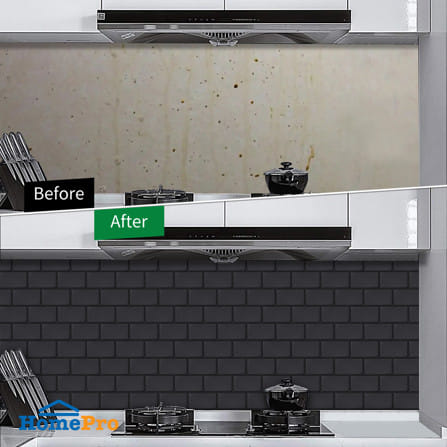 สติ๊กเกอร์ D.I.Y HOME LIVING STYLE MATT 30x30 ซม. สีดำ (แพ็ก 4 ชิ้น)_5