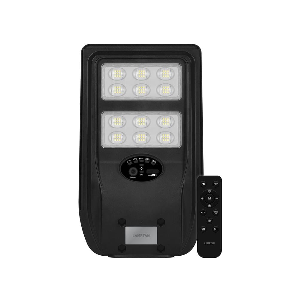 ไฟถนน SOLAR LAMPTAN METRO 200 วัตต์ DAYLIGHT สีดำ