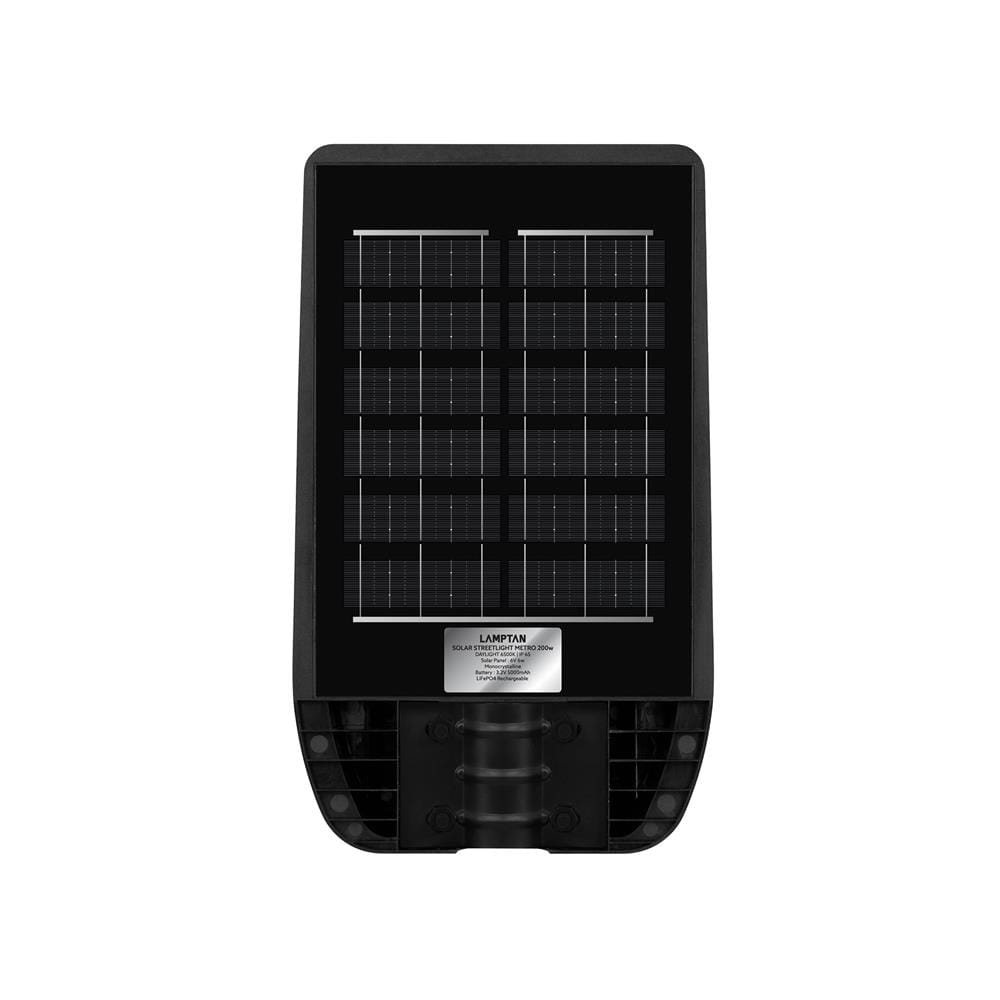 ไฟถนน SOLAR LAMPTAN METRO 200 วัตต์ DAYLIGHT สีดำ