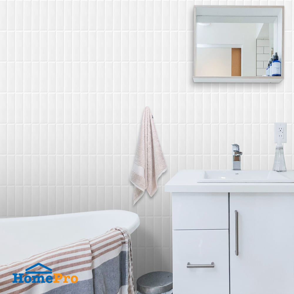 สติ๊กเกอร์ D.I.Y HOME LIVING STYLE GLOSSY 22x29 ซม. สีขาว (แพ็ก 4 ชิ้น)
