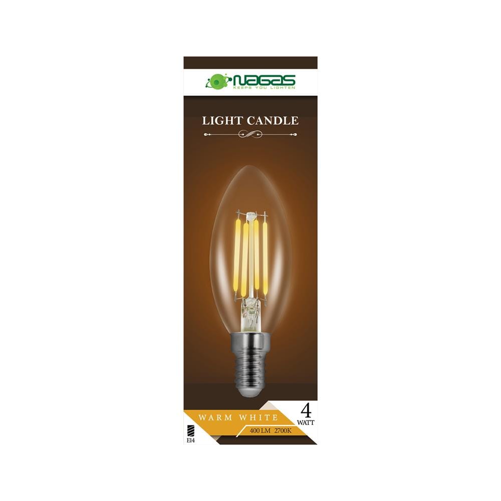 หลอด LED NAGAS CANDLE 4 วัตต์ WARM WHITE E14